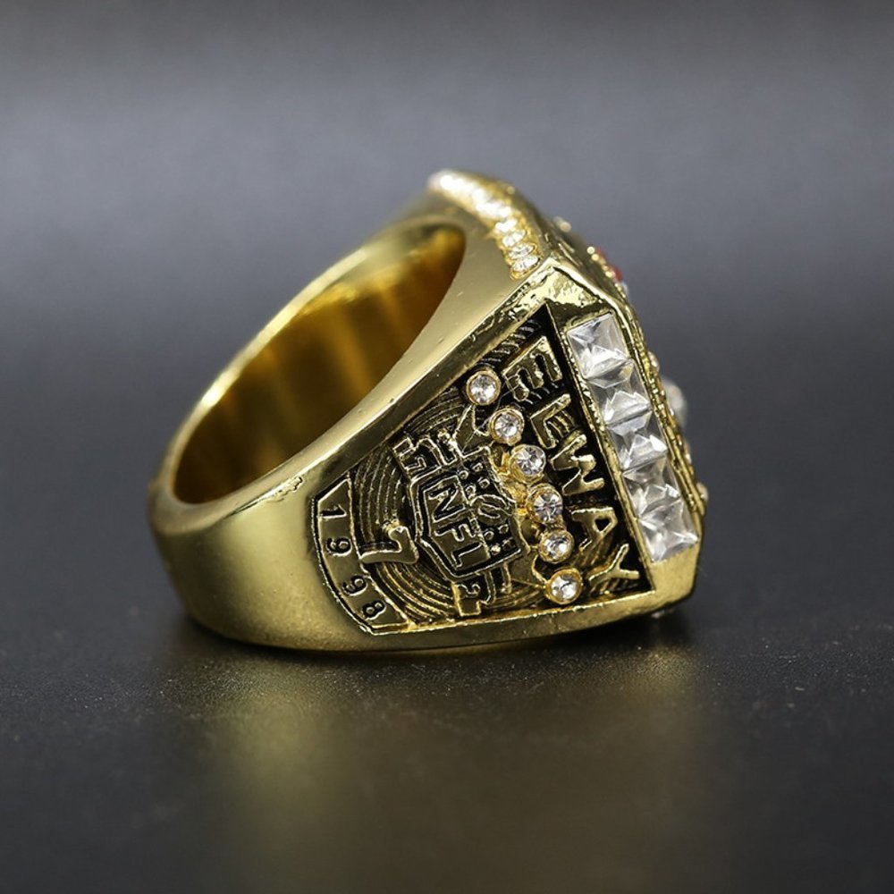 Denver Broncos Super Bowl Ring Championship Fan Edition 1998 Elway Gold - Picture 3 of 3